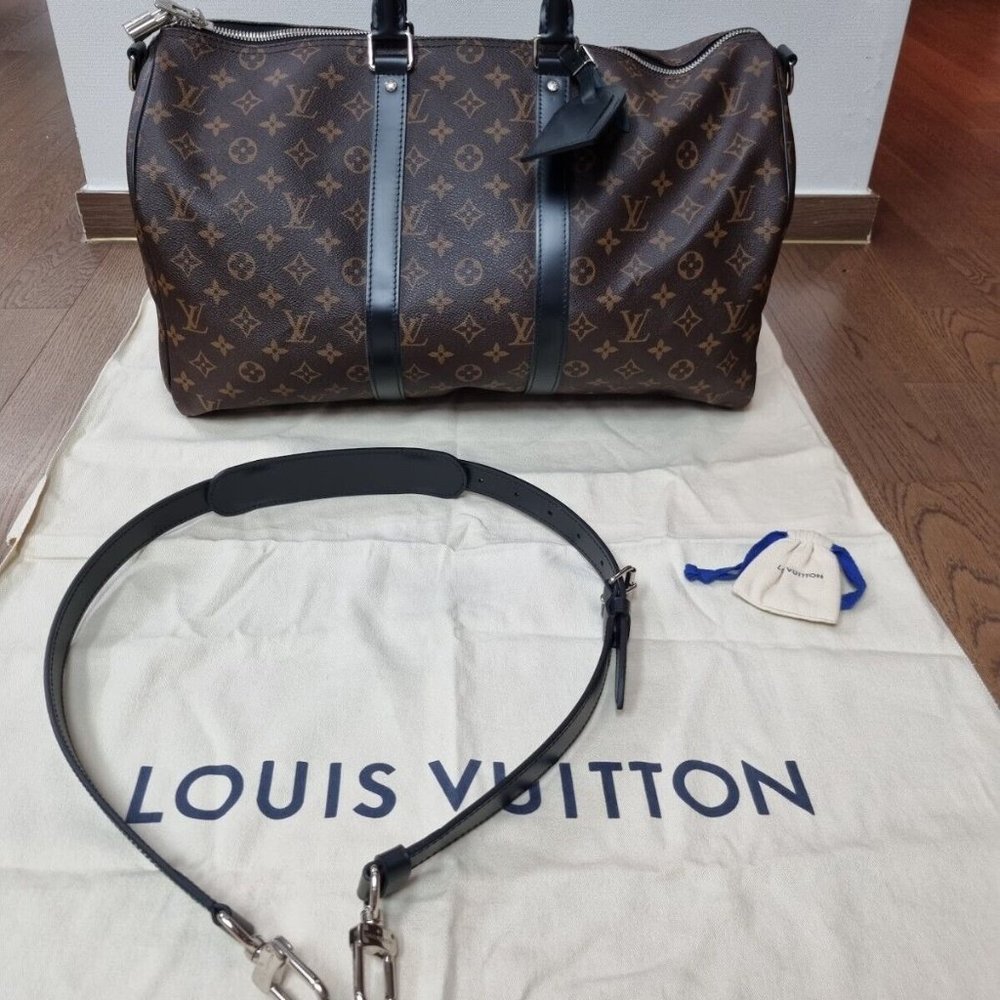 Louis Vuitton Keepall Bandouliere Monogram Macassar 45 Brown/Black